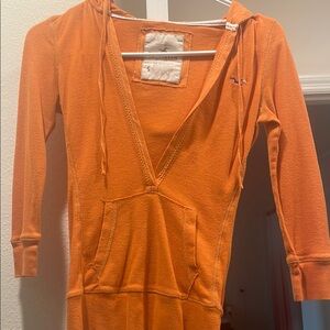 Hollister Orange Hoodie Sweatshirt